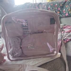 Transparent Pink Crossbody Bag